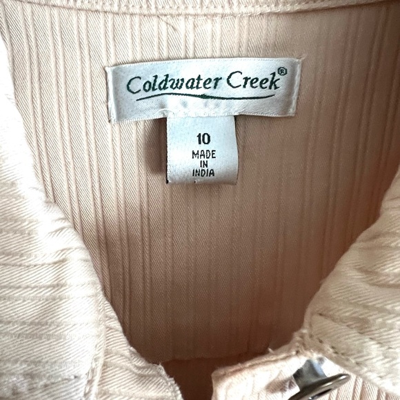 Coldwater Creek Jacket Blazer Women’s Size 10 Beige Button GUC - Picture 6 of 9